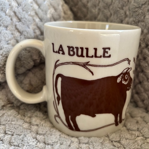 La Vache Mug Bulle Vintage Japan French Haystack 1978 Brown Cow Bull Cream - Picture 2 of 7